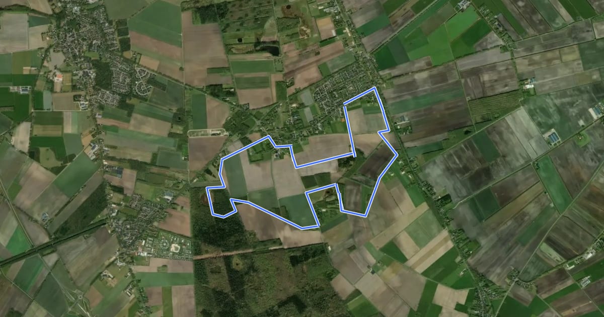 Маршрут Valther Ommetje zuid-west (Kampervenen- Oosteresch- Westeresch-Valtherbos) на спутниковом снимке
