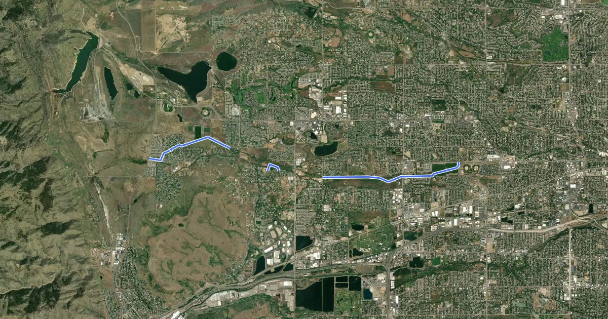 Маршрут Van Bibber Creek Trail на спутниковом снимке