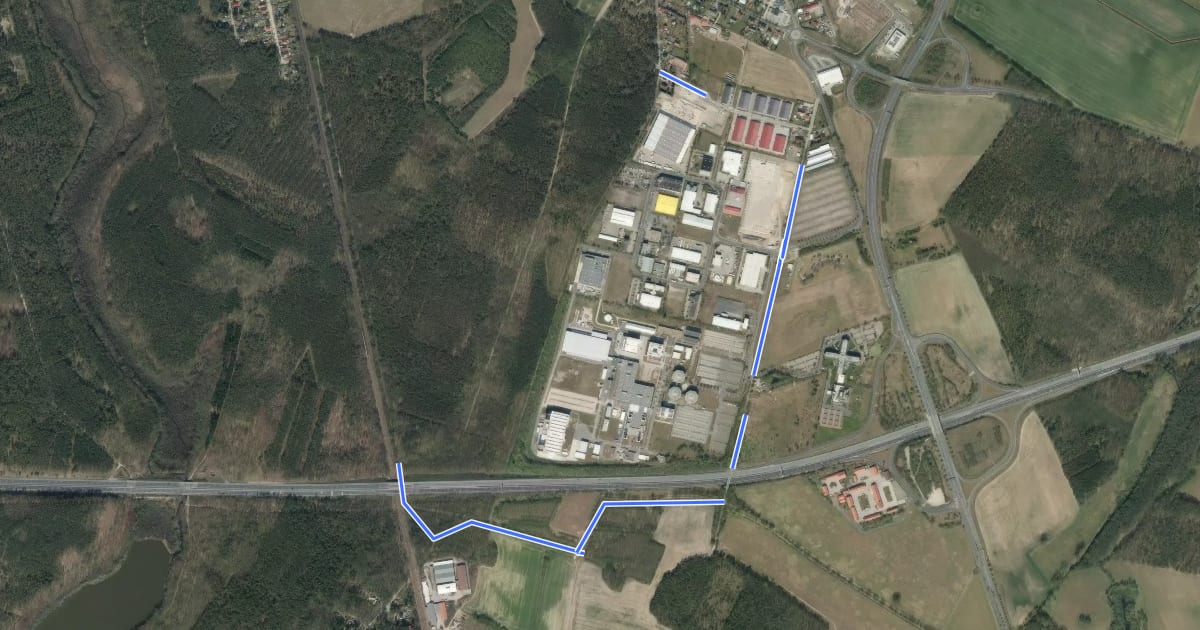 Маршрут Van der Valk Rundwanderweg на спутниковом снимке