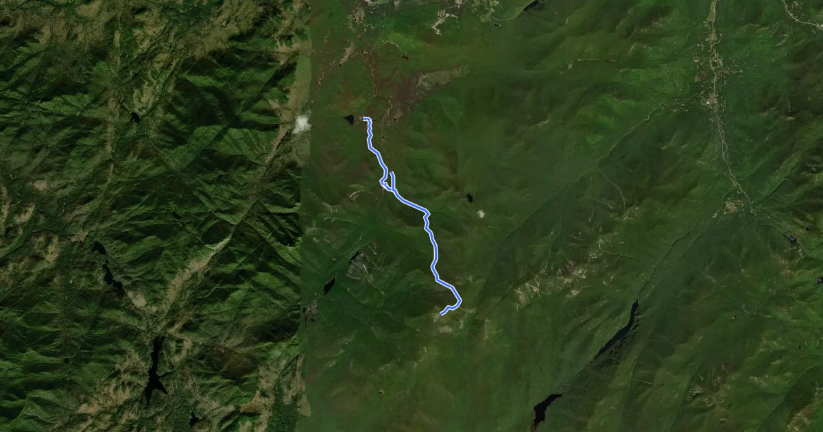 Маршрут Van Hoevenberg Trail на спутниковом снимке