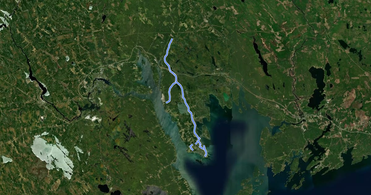 Маршрут Van Horne Trail на спутниковом снимке