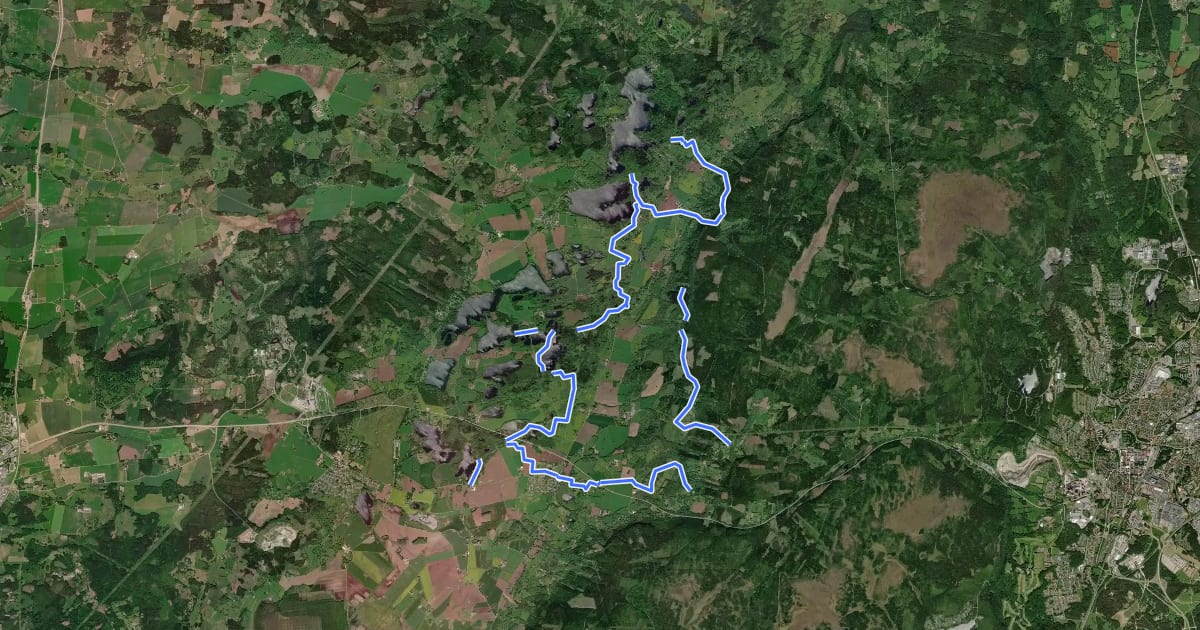 Маршрут Vandra i Valle на спутниковом снимке