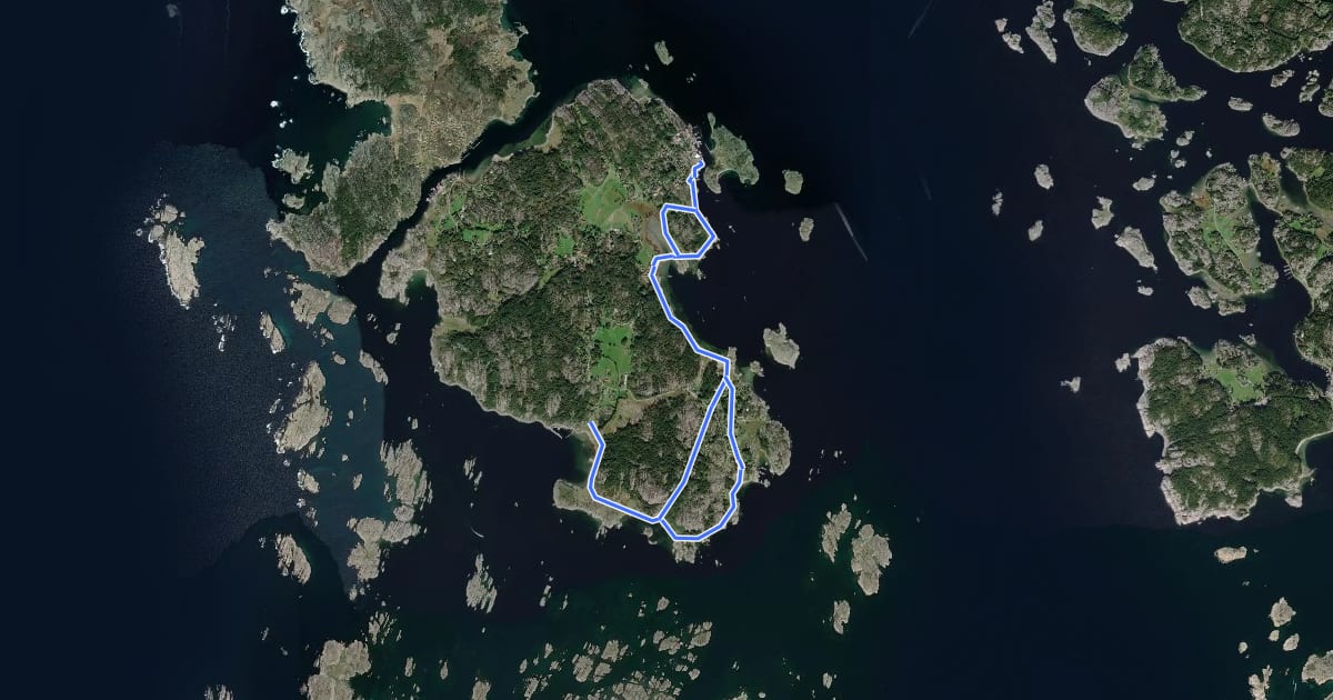 Маршрут Vandringsled Ekenäs - Kilesand - Brevik на спутниковом снимке