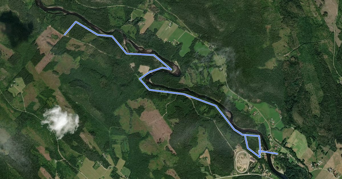 Маршрут Vandringsled Kyrkholmarna на спутниковом снимке