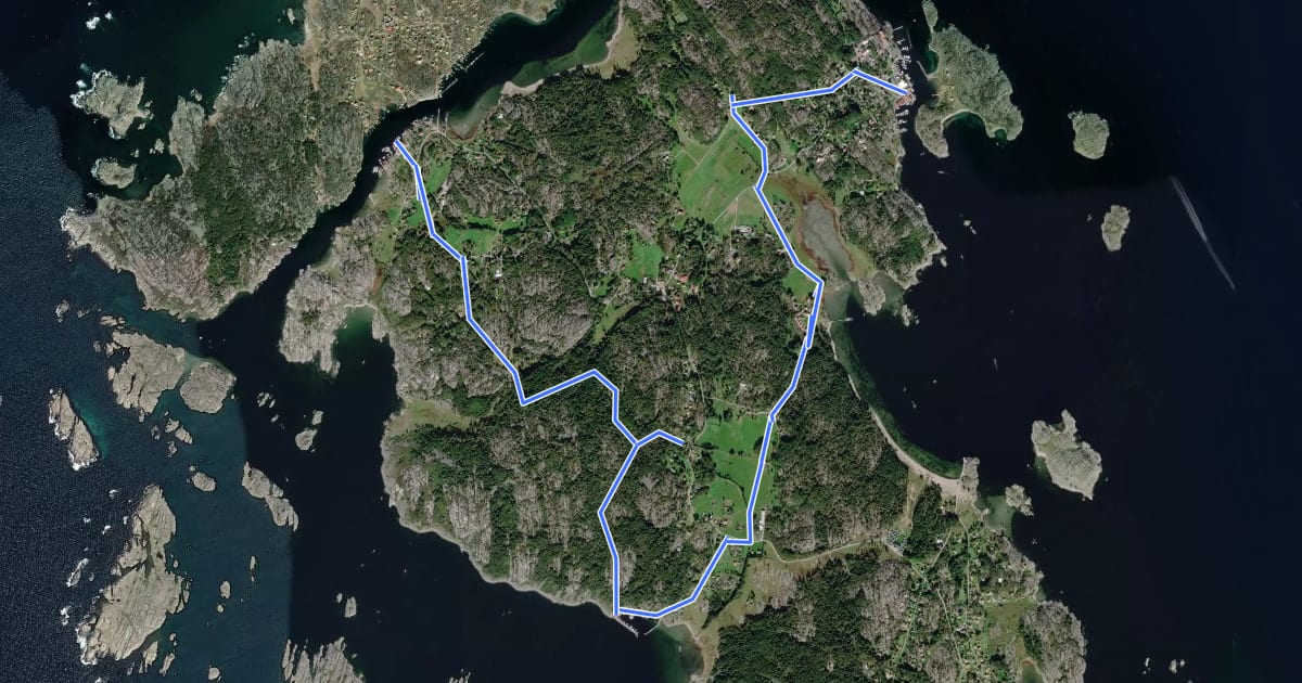 Маршрут Vandringsled Långagärde - Brevik - Ekenäs на спутниковом снимке