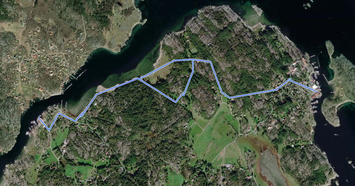 Маршрут Vandringsled Långagärde - Ekenäs на спутниковом снимке