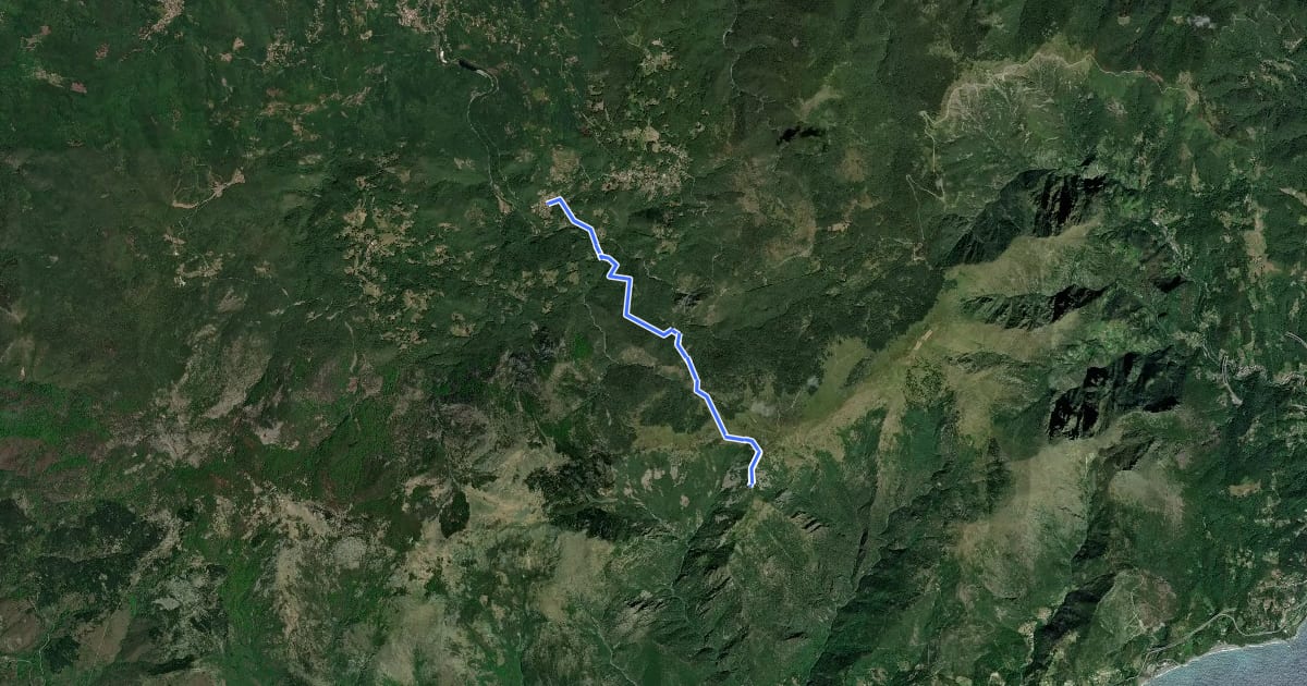 Маршрут Vara Inferiore-Colla Pian di Lerca-Monte Argentea на спутниковом снимке