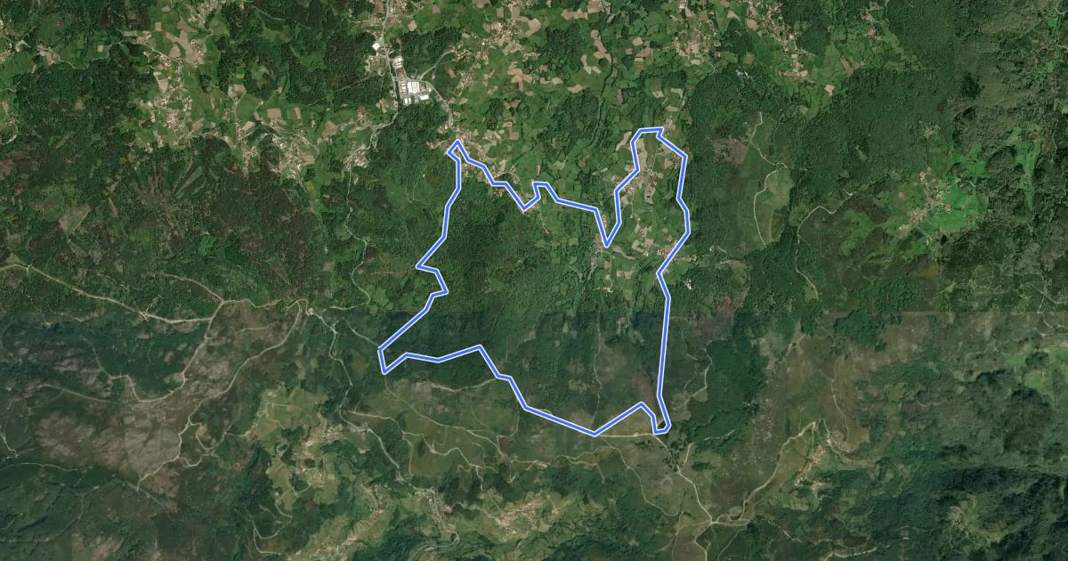 Маршрут Varanda do Coura на спутниковом снимке