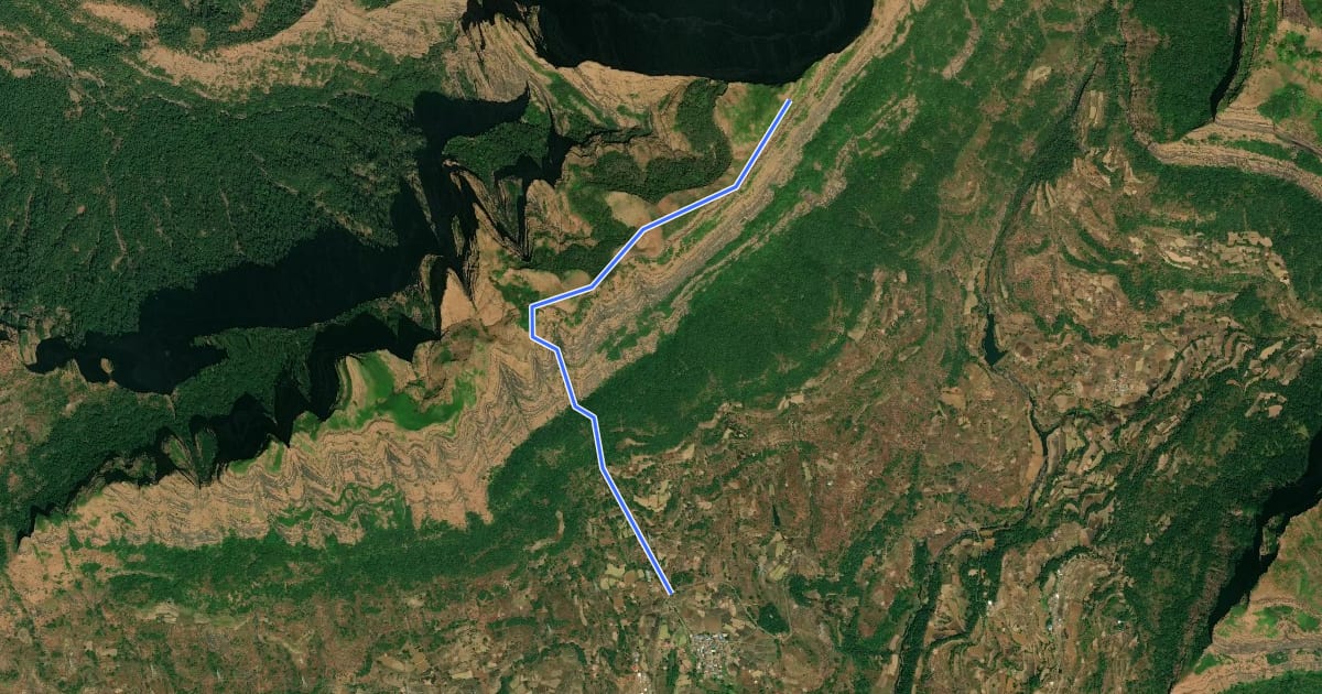 Маршрут Vardha Hill на спутниковом снимке