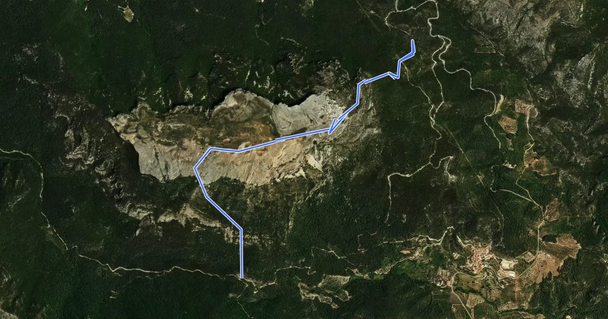 Маршрут Variant GR 7: Serra de l'Argentera - Coll del Guix на спутниковом снимке