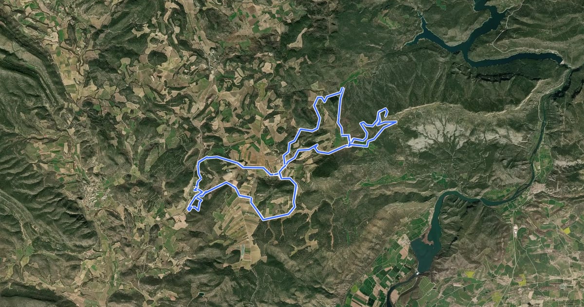 Маршрут Variant Montalegre на спутниковом снимке