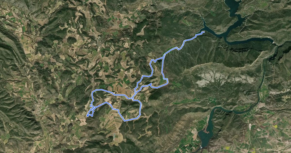 Маршрут Variant pantà de Camarasa на спутниковом снимке