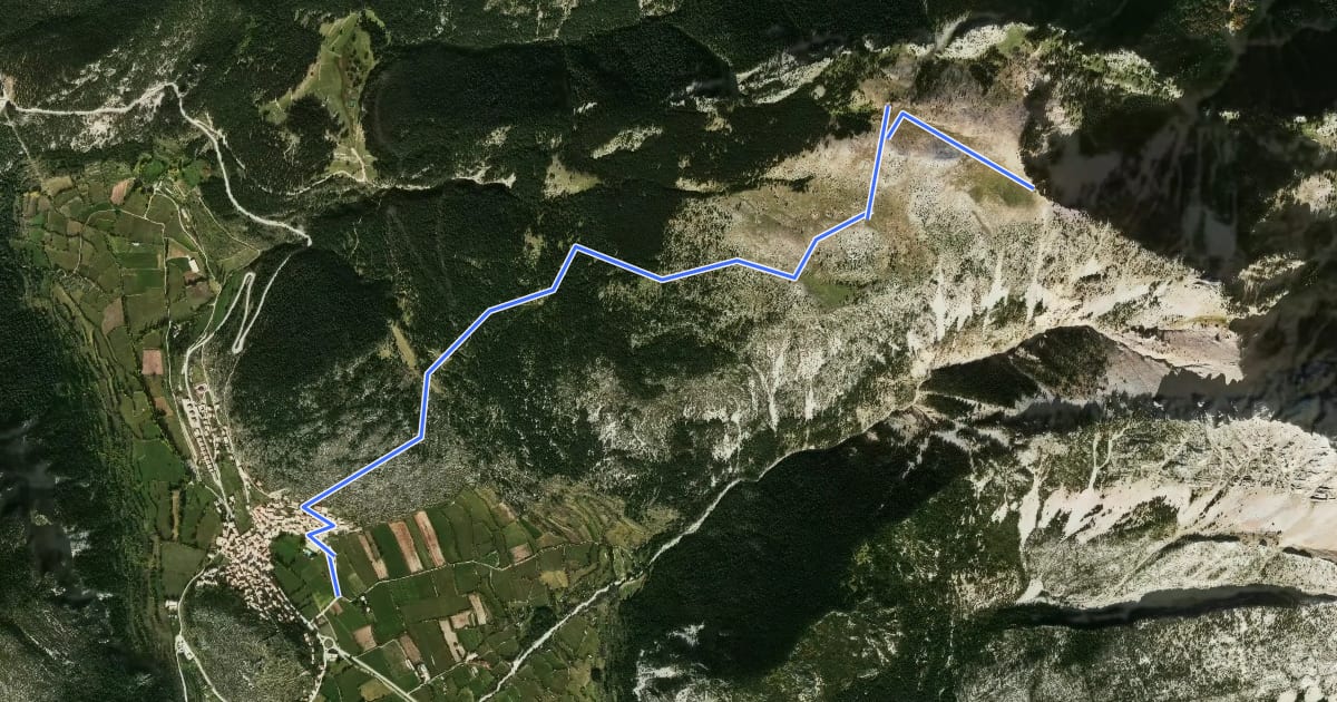 Маршрут Variant PR-C 123 Volta al Pedraforca: Coll de Setfons на спутниковом снимке