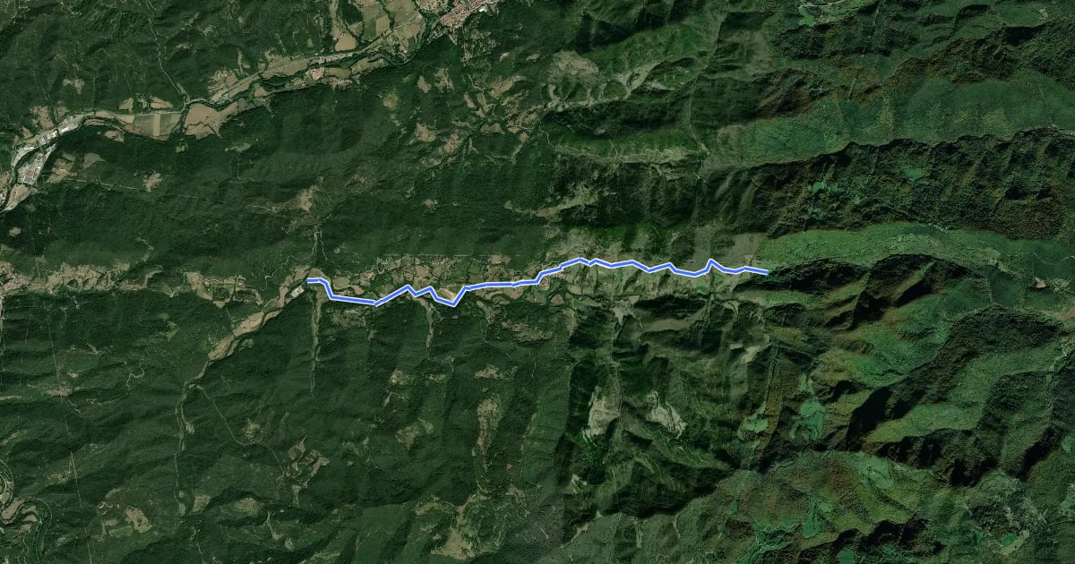 Маршрут Variant PR-C 59: Molí de la Tolosa - Coll de Canes на спутниковом снимке