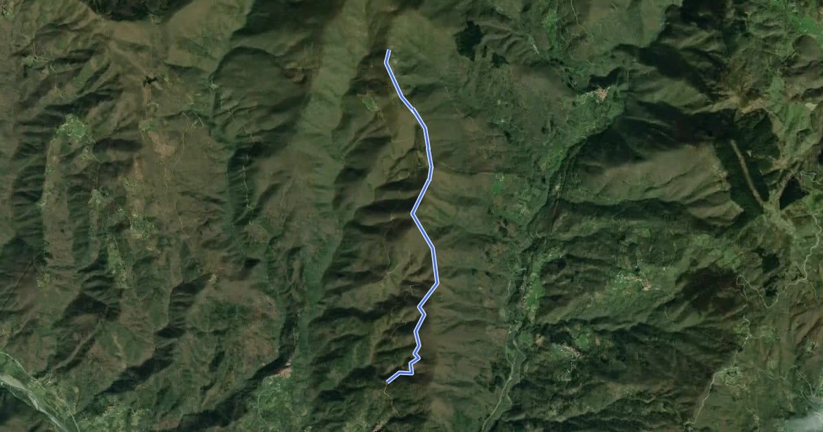 Маршрут Variante 121 via Vetta Monte Faccio на спутниковом снимке