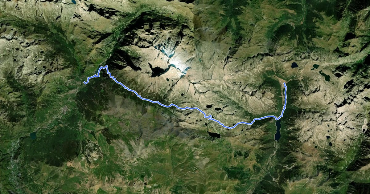 Маршрут Variante 21.2 на спутниковом снимке