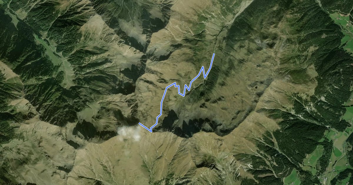Маршрут Variante Alpennieder на спутниковом снимке