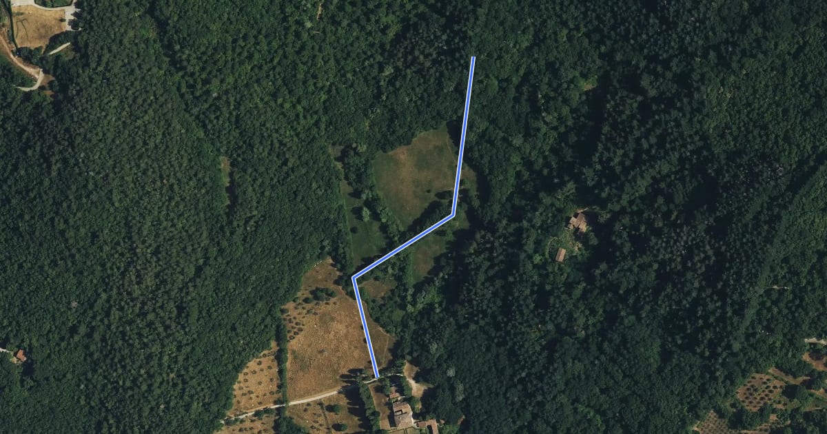 Маршрут variante Burraia la Rocchetta на спутниковом снимке