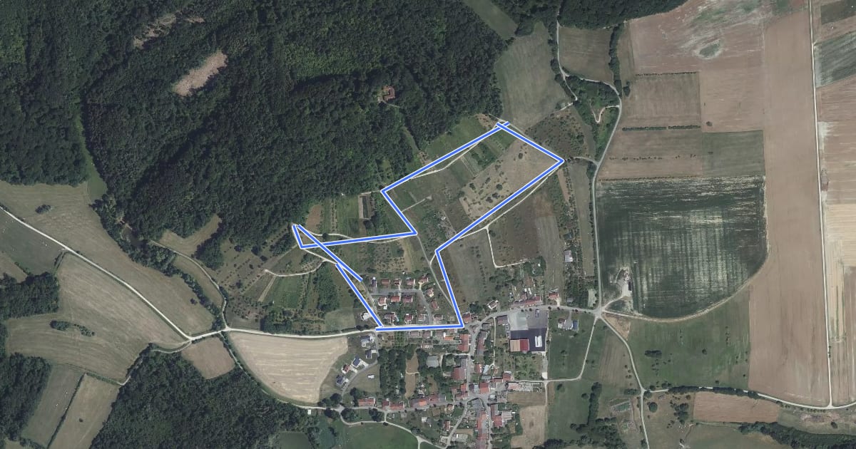 Маршрут Variante Circuit des Vignerons на спутниковом снимке