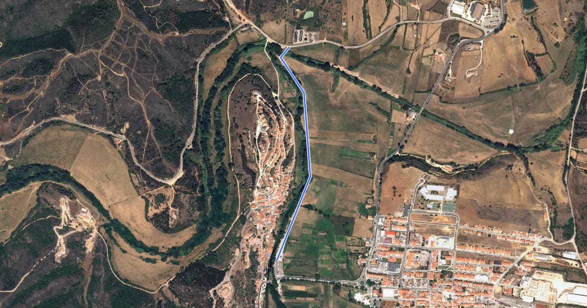 Маршрут Variante Circuito Histórico-Cultural e Ambiental на спутниковом снимке