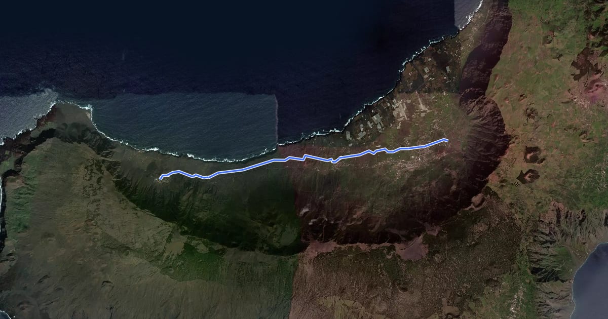 Маршрут Variante del Canal, La Frontera-Sabinosa на спутниковом снимке