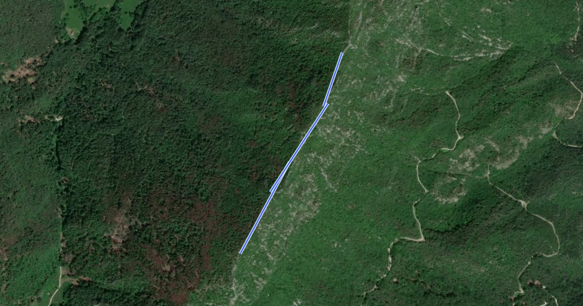 Маршрут Variante del Senter di Cima Nara на спутниковом снимке