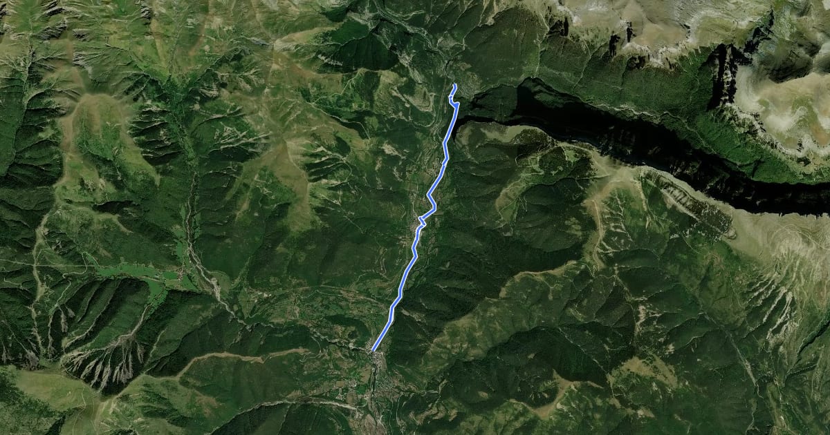 Маршрут Variante GR 15.2: Broto - Torla - Puente de los Navarros на спутниковом снимке