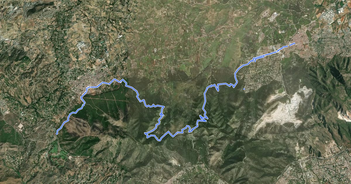 Маршрут Variante GR 249.2 Puerto de los Pescadores - Alhaurín de la Torre на спутниковом снимке