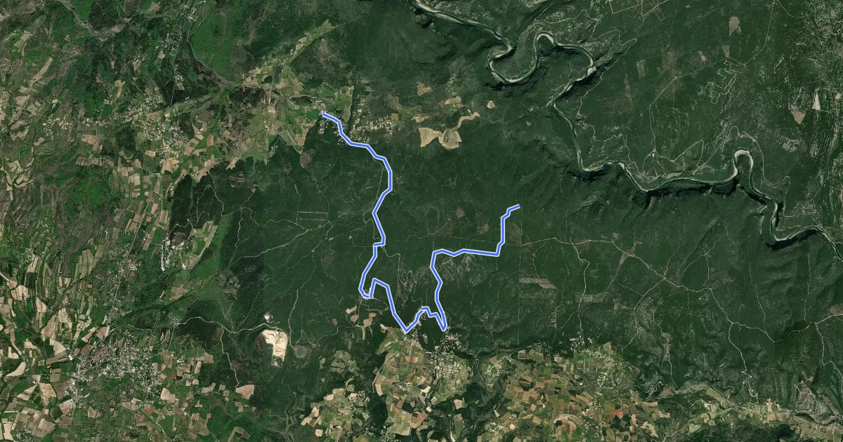 Маршрут variante GR 4B на спутниковом снимке