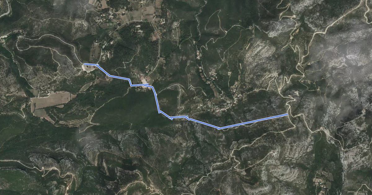 Маршрут Variante GRP évitant le Mont du Marseillais на спутниковом снимке