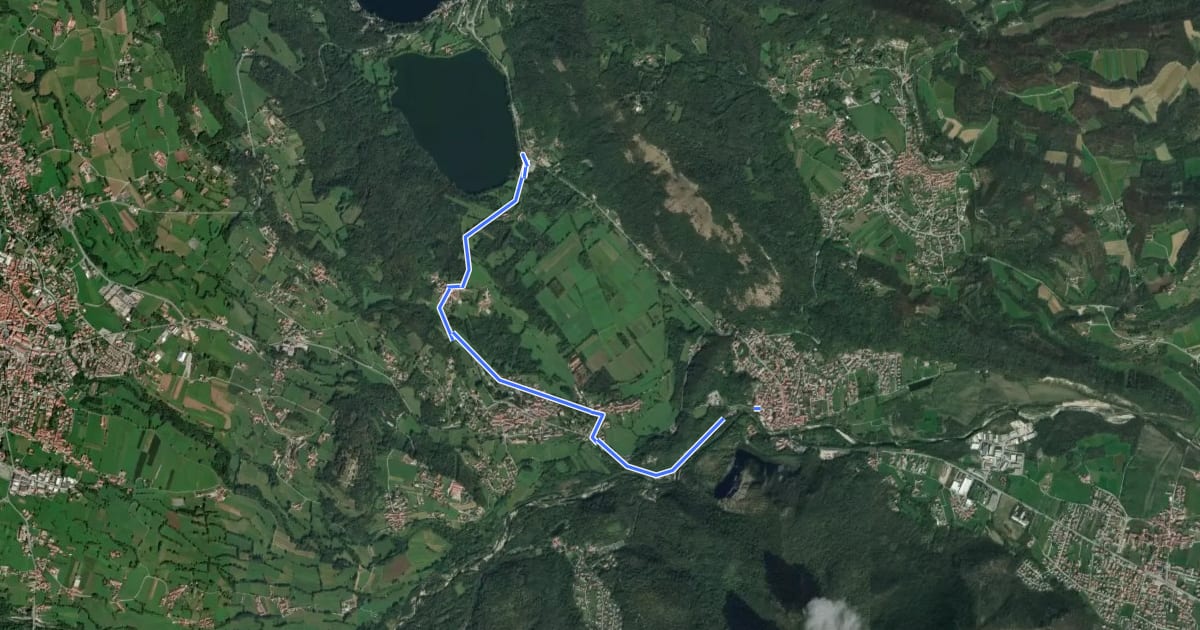 Маршрут Variante lago piccolo на спутниковом снимке
