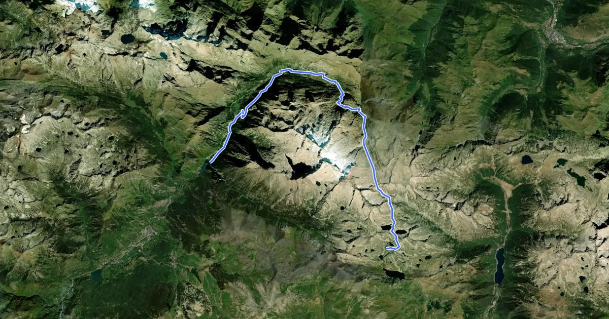 Маршрут Variante Plan de Senarta - Refugio cap de Llauset на спутниковом снимке