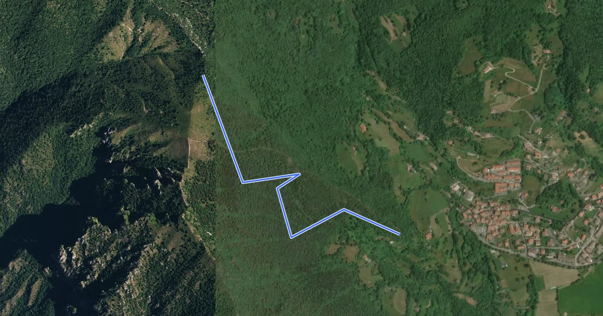 Маршрут Variante Sentiero di Monte Vignole на спутниковом снимке
