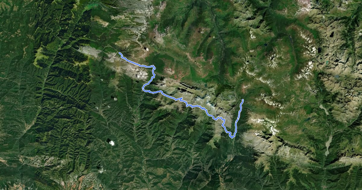 Маршрут Variante Tacheras – Oza – Ref. Gabardito – Ref. de Lizara – Canfranc Estación – Canal Roya на спутниковом снимке