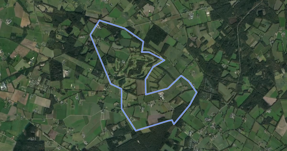Маршрут Varsselroute на спутниковом снимке