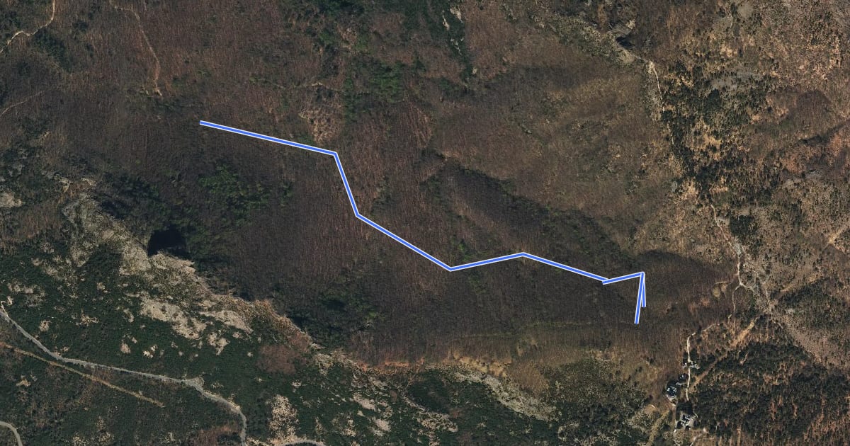 Маршрут Vasca - Monte San Nicolao на спутниковом снимке