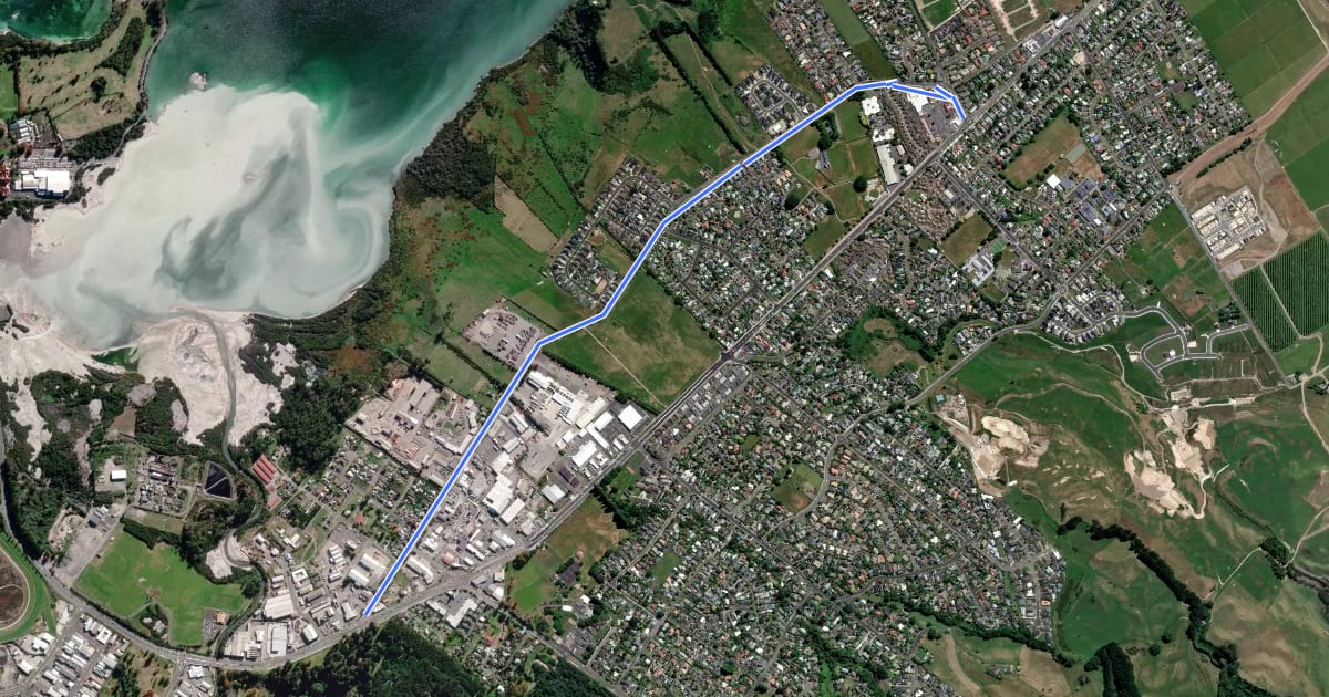 Маршрут Vaughan Shared Path на спутниковом снимке