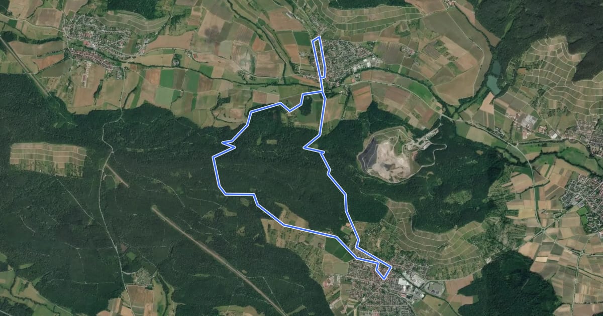 Маршрут VE12 Schreckstein-Rundweg на спутниковом снимке