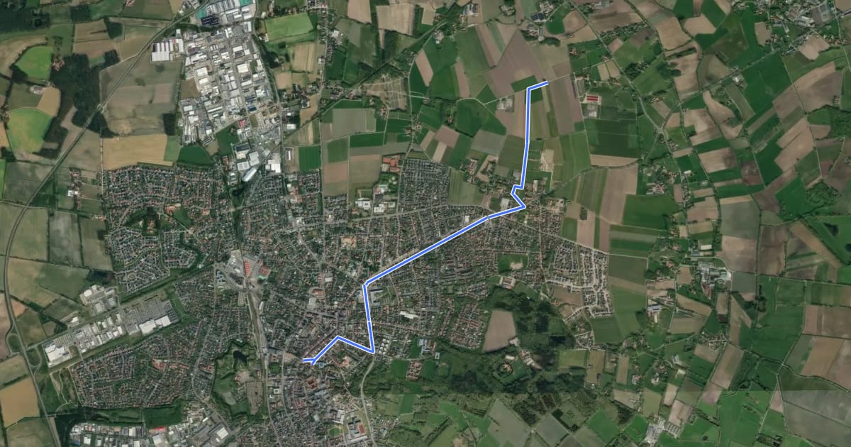 Маршрут Vechta (36) - Vechta (41) на спутниковом снимке