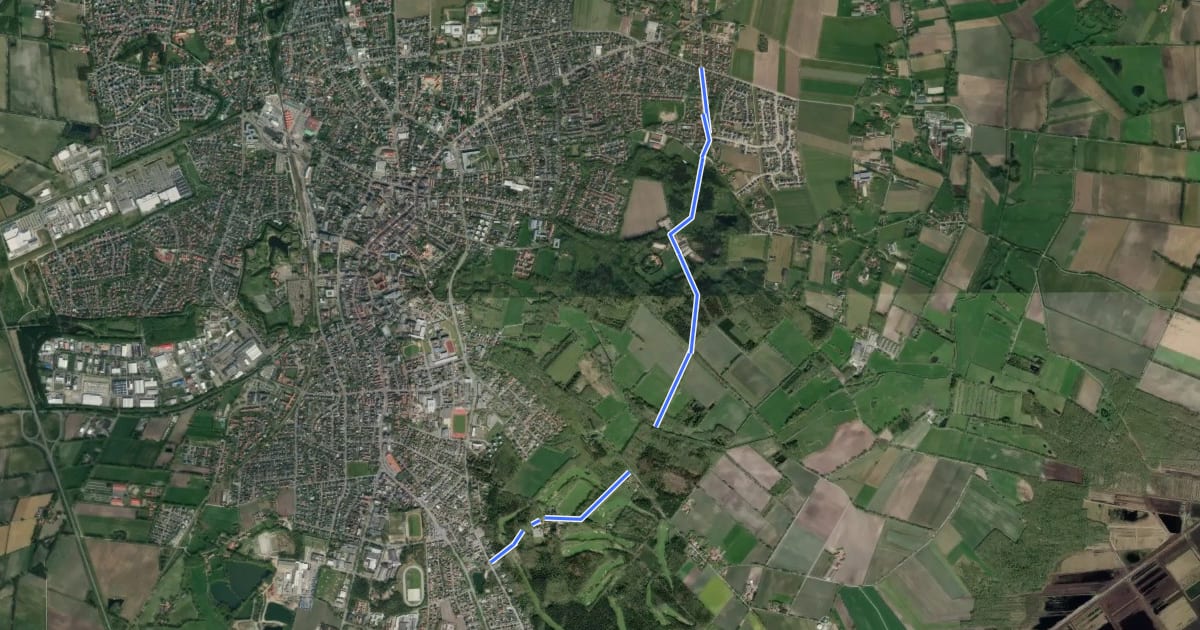 Маршрут Vechta (37) - Vechta (56) на спутниковом снимке