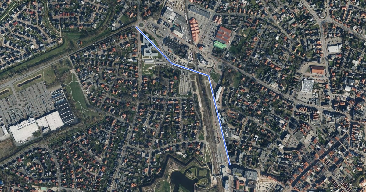 Маршрут Vechta (44) - Vechta (61) на спутниковом снимке