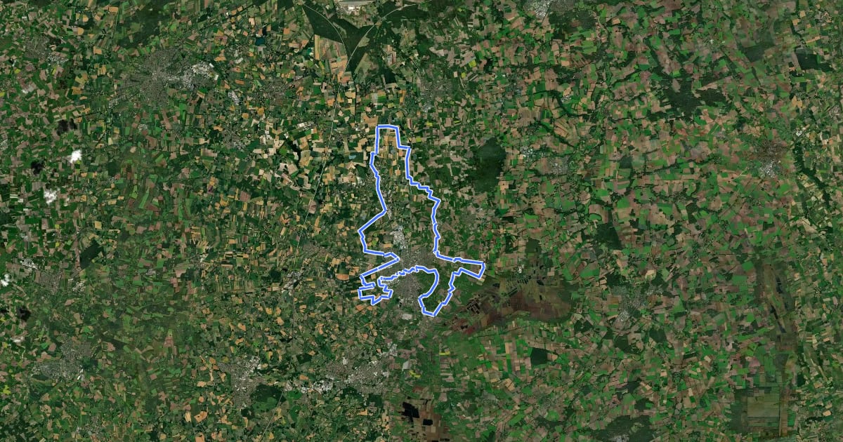 Маршрут Vechta-Stadt-Rund-Fahrt на спутниковом снимке