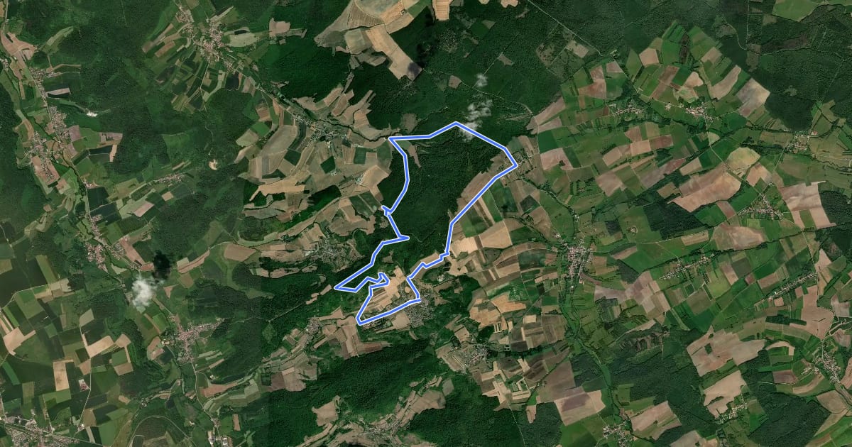 Маршрут Veckring, Le ligne Maginot на спутниковом снимке