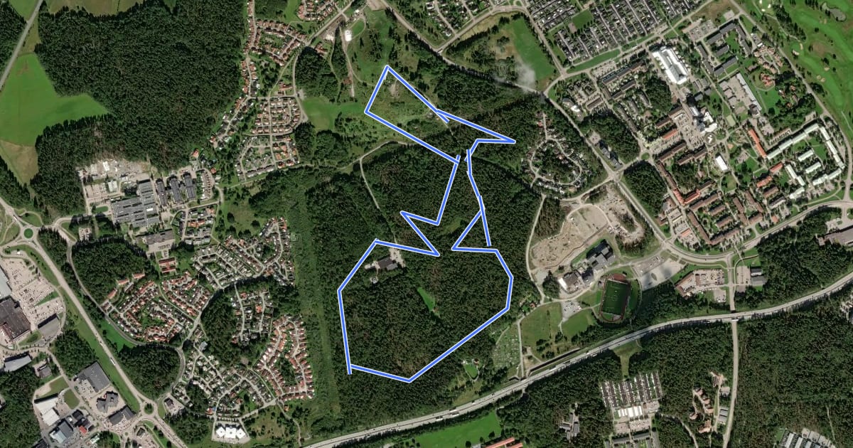 Маршрут Vedbo 4km на спутниковом снимке