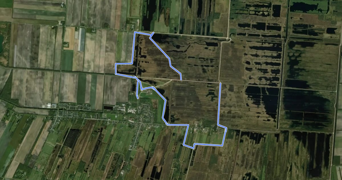 Маршрут Veenlandpaden - Nederlands grootste Schaapskooi на спутниковом снимке
