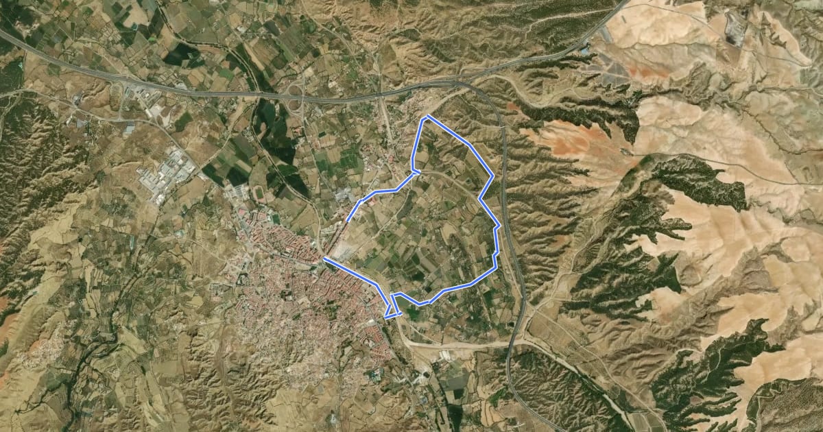 Маршрут Vega de Guadix y Cerro del Humilladero на спутниковом снимке