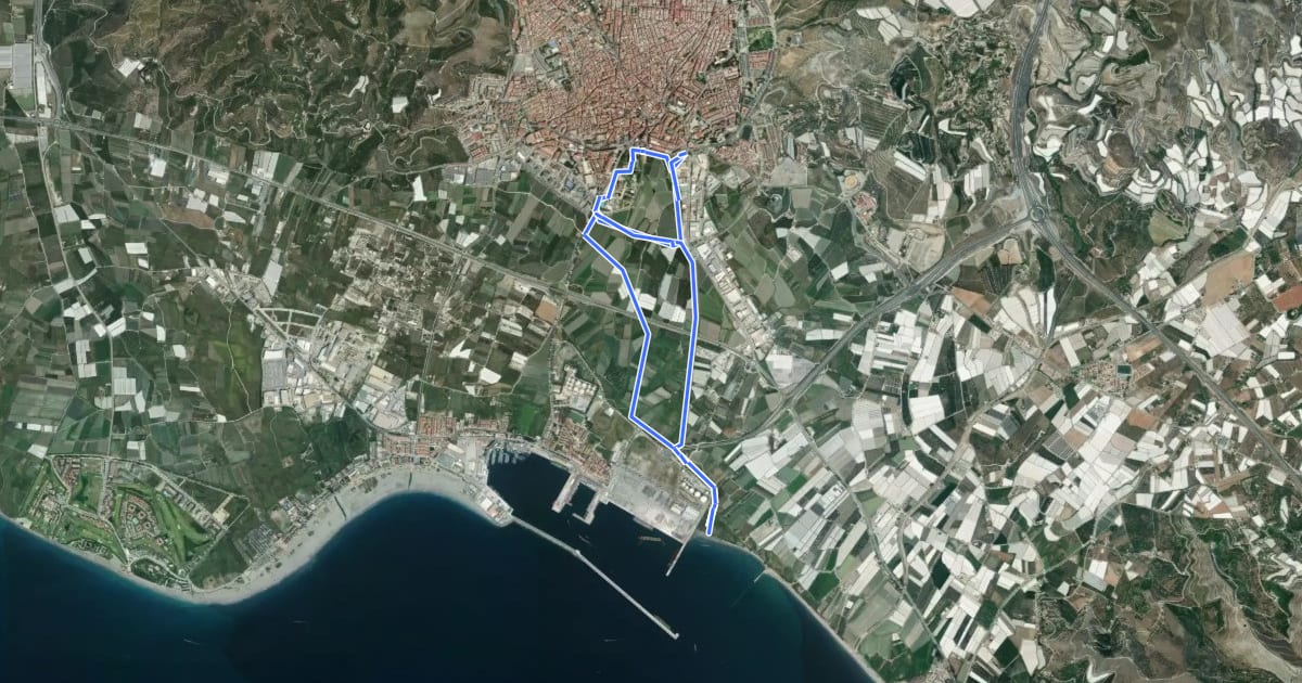 Маршрут Vega de Motril на спутниковом снимке