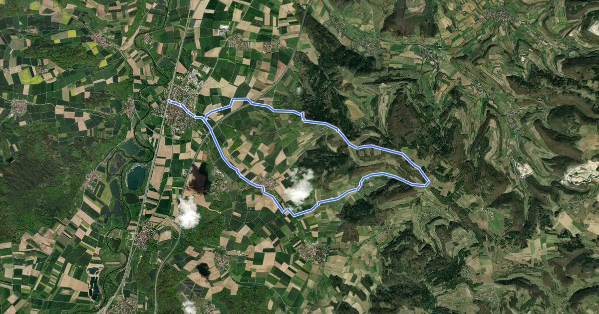 Маршрут Veitsberg Höhenweg на спутниковом снимке