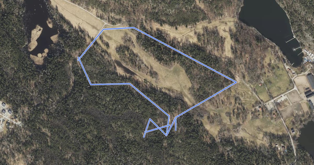 Маршрут Velamsund Elljusspår (2.5 km) на спутниковом снимке