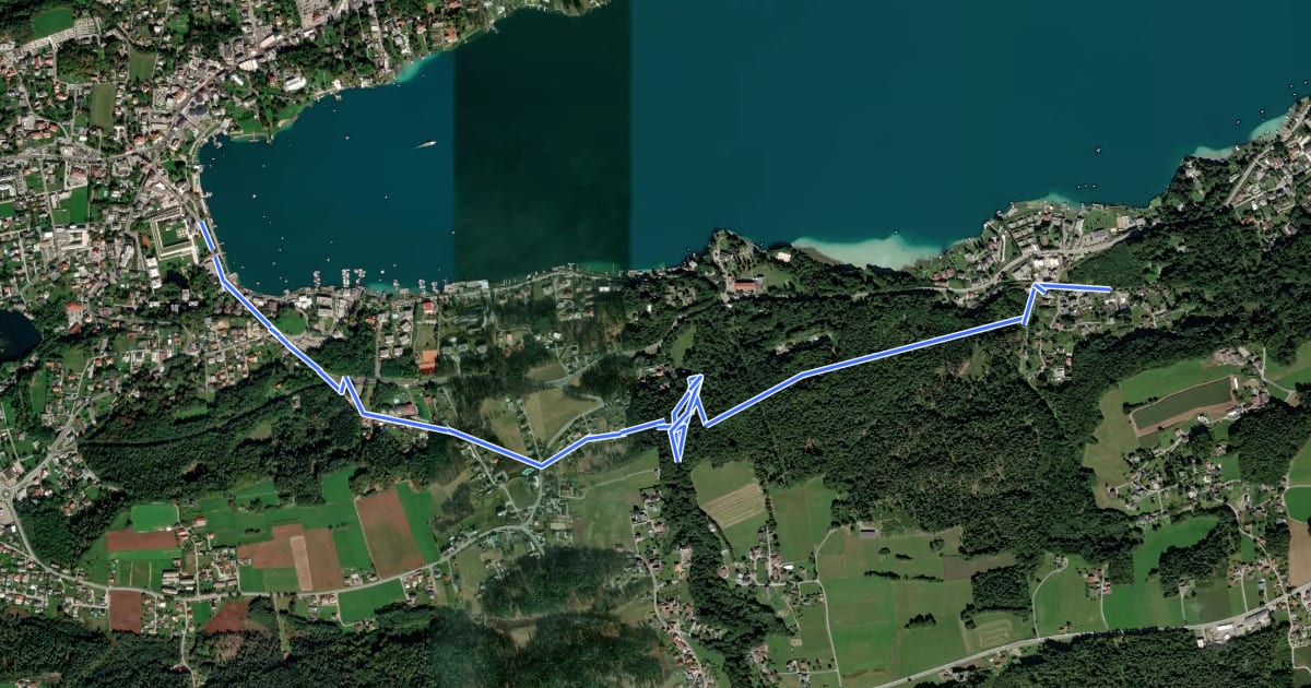 Маршрут Velden Wanderweg 7 на спутниковом снимке